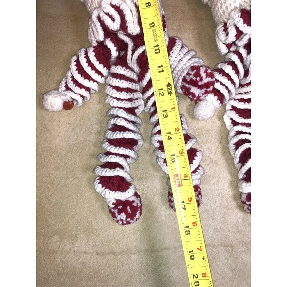 2 Vtg Clown Crochet Dolls Yarn Handmade Mississippi State Football MCM 80s Fan - Picture 12 of 12